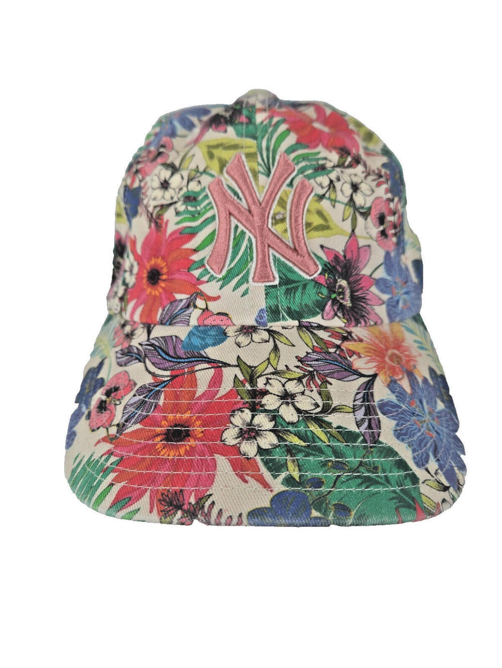 '47 Brand New York Yankees Floral MLB Hat Adjustable Cap Colorful Pink NY Adult